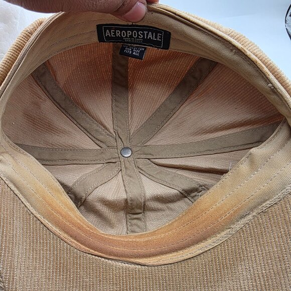 Aeropostale Corduroy Brown Newsboy Caddy Hat Cap Casual Sports Formal Outdoors